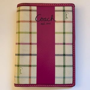 Multicolor plaid real coach wallet
